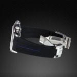 Gummirem til Rolex Yachtmaster 40 mm blå stribe Glidelock